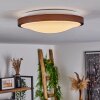 Kelva Plafoniera LED Marrone, Nero, Bianco, 1-Luce