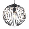 Globo HANAKO Lampadario a sospensione Nero, 1-Luce