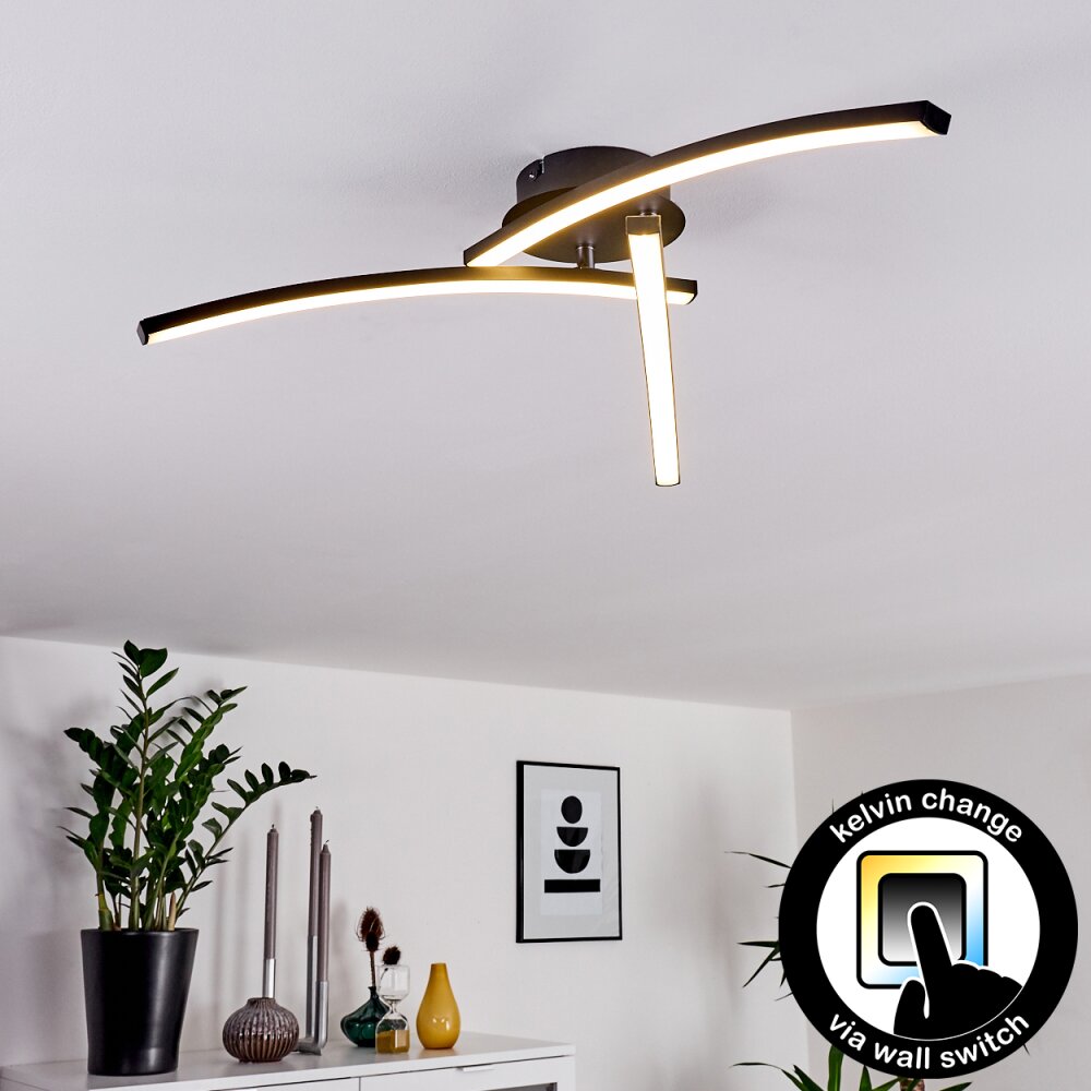 Aringa Plafoniera LED Nero, 1-Luce main product photo