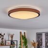 Kelva Plafoniera LED Marrone, Nero, Bianco, 1-Luce