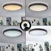 Kelva Plafoniera LED Ottone antico, Nero, Bianco, 1-Luce