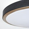 Kelva Plafoniera LED Ottone antico, Nero, Bianco, 1-Luce