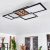 Avelal Plafoniera LED Marrone, Aspetto del legno, Nero, 1-Luce