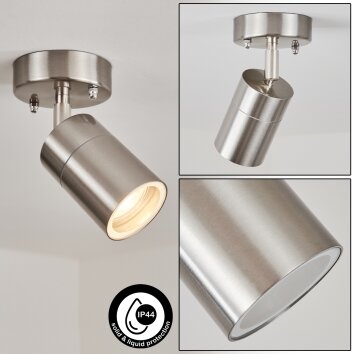 Corneda Plafoniera da esterno Acciaio inox, 1-Luce