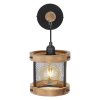 Globo JEANIE Applique Legno scuro, Nero, 1-Luce