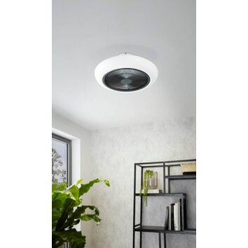 Eglo SAYULITA ventilatore da soffitto LED Nero, Bianco, 3-Luci
