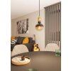 Eglo YORTH Lampadario a sospensione Ottone, Nero, 1-Luce