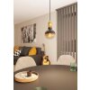 Eglo YORTH Lampadario a sospensione Ottone, Nero, 1-Luce