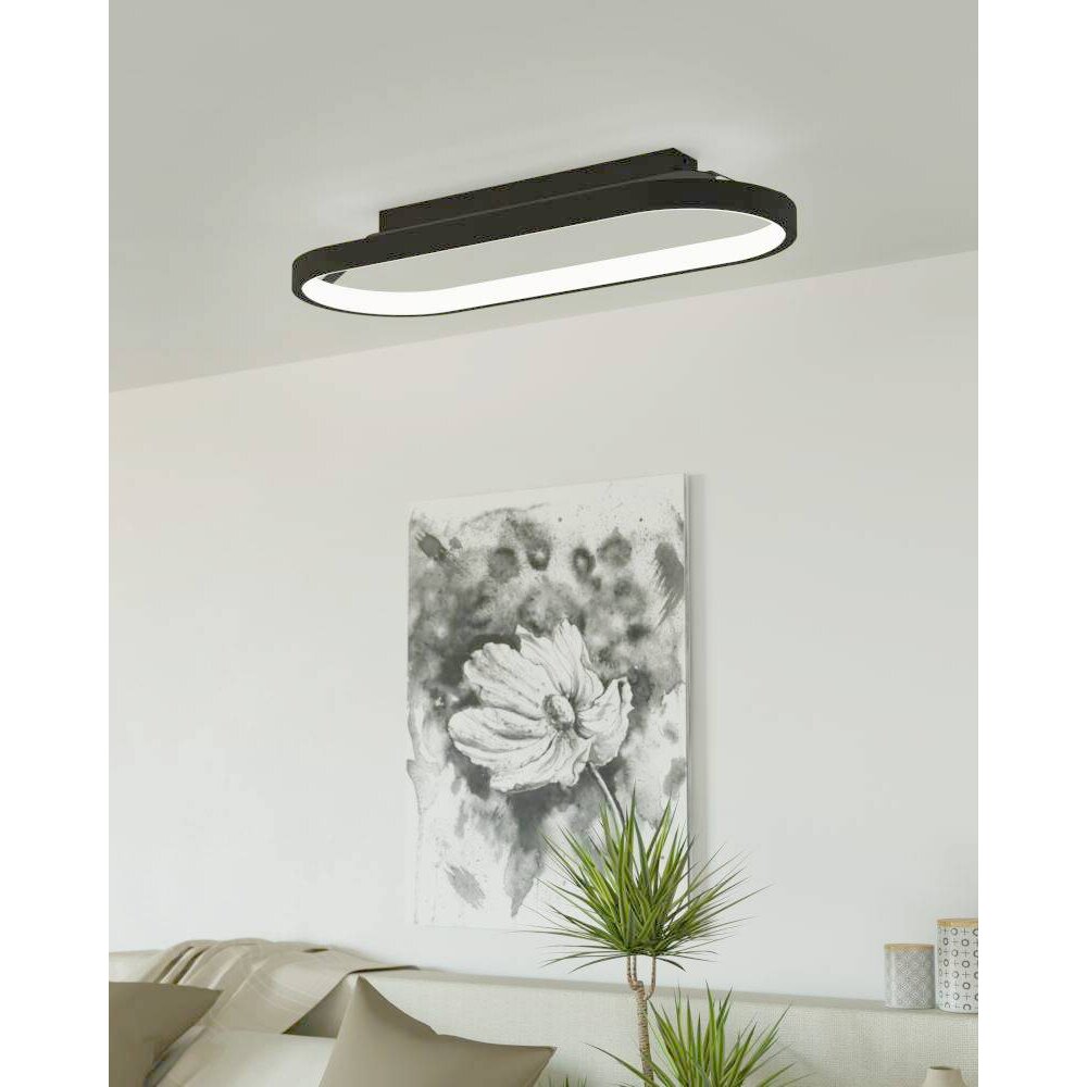 Eglo CODRIALES Plafoniera LED Nero, 1-Luce main product photo