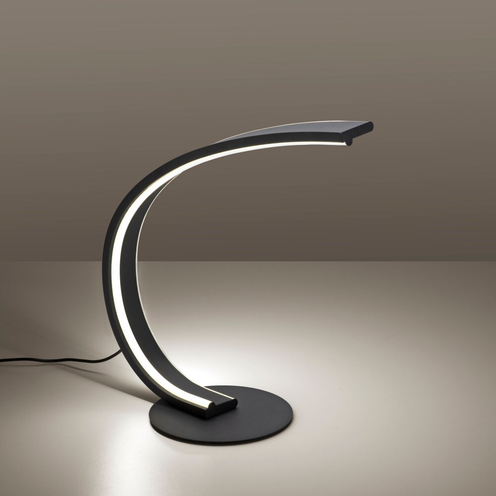 Leuchten-Direkt Q-VITO Lampada da tavolo LED Antracite, 1-Luce, Telecomando