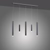 Paul Neuhaus PURE-GEMIN Lampada a Sospensione LED Alluminio, Nero, 5-Luci
