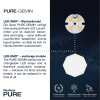 Paul Neuhaus PURE-GEMIN Lampada da terra LED Alluminio, Nero, 1-Luce