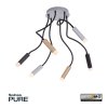 Paul Neuhaus PURE-GEMIN Plafoniera LED Alluminio, Ottone, Nero, 6-Luci