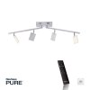 Paul Neuhaus PURE-MIRA Plafoniera LED Alluminio, 4-Luci, Telecomando