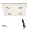 Paul Neuhaus PURE-NEO Plafoniera LED Alluminio, 4-Luci, Telecomando