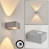 Curvel Applique da esterno LED Argento, 2-Luci