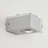 Curvel Applique da esterno LED Argento, 2-Luci