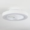 Azenha ventilatore da soffitto LED Bianco, 1-Luce, Telecomando