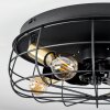 Moscavide ventilatore da soffitto Ottone, Nero, 4-Luci, Telecomando