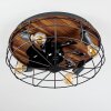 Moscavide ventilatore da soffitto Marrone, Aspetto del legno, Nero, 4-Luci, Telecomando