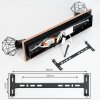 Bardhaman Plafoniera LED Cromo, Aspetto del legno, Nero, Bianco, 3-Luci