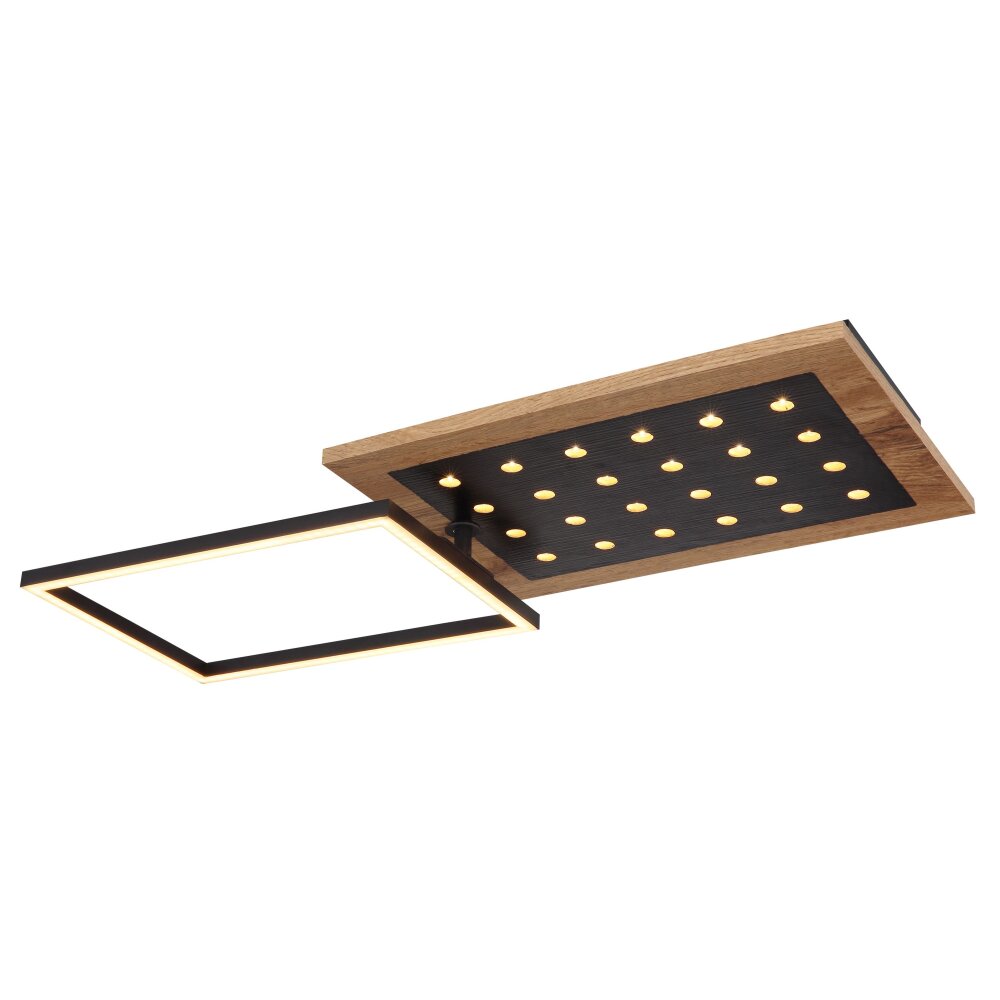 Globo JIMBO Plafoniera LED Legno scuro, Nero, 2-Luci main product photo
