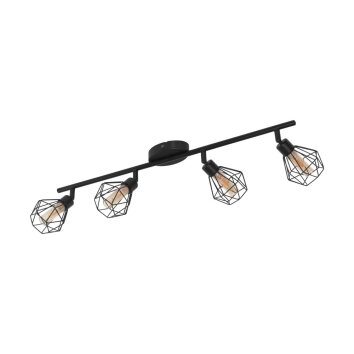 EGLO ZAPATA Faretto da soffitto LED Nero, 4-Luci