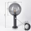 Bostarenga Lampada con piedistallo Antracite, 1-Luce, Sensori di movimento