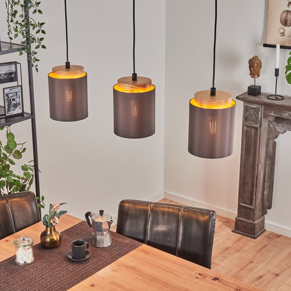 Chiuvi Lampada a Sospensione Écru, Nero, 3-Luci main product photo
