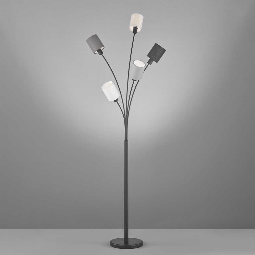 Fischer & Honsel Koi Lampada da terra Nero, 5-Luci main product photo