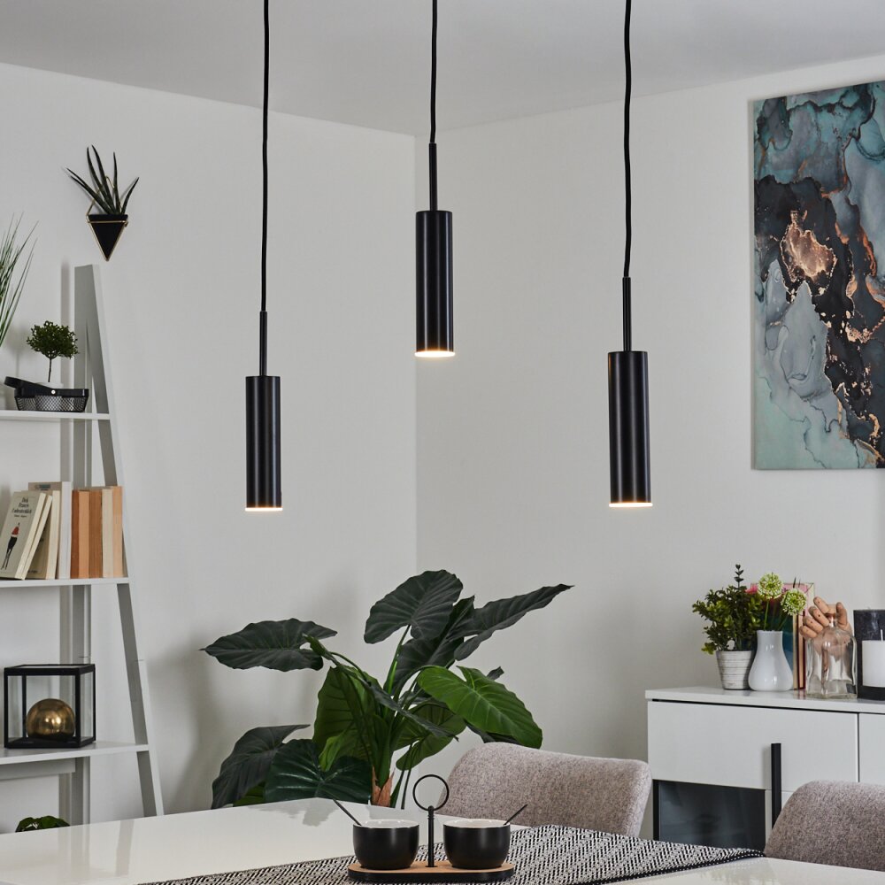 Dalheim Lampada a Sospensione LED Nero, 3-Luci