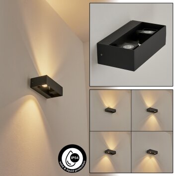 Fletcher Applique da esterno LED Antracite, 2-Luci