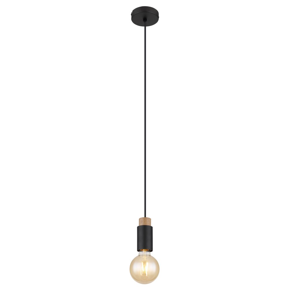 Globo MATTI Lampadario a sospensione Écru, Nero, 1-Luce main product photo
