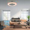 Leuchten-Direkt PATRICK ventilatore da soffitto LED Argento, 1-Luce, Telecomando, Cambia colore