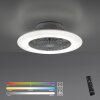 Leuchten-Direkt PATRICK ventilatore da soffitto LED Argento, 1-Luce, Telecomando, Cambia colore