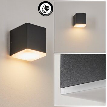 Oatlands Applique da esterno LED Antracite, 1-Luce