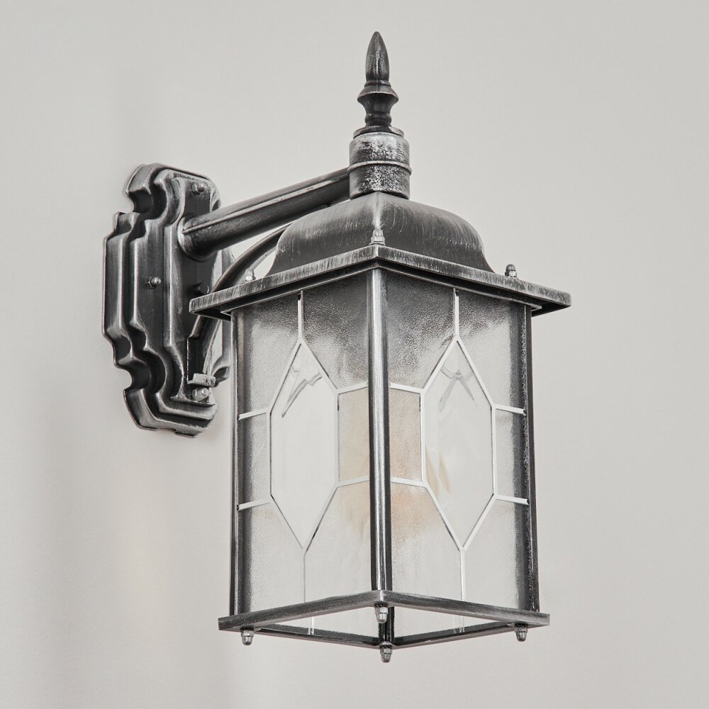 Talca Applique da esterno Nero, Argento, 1-Luce