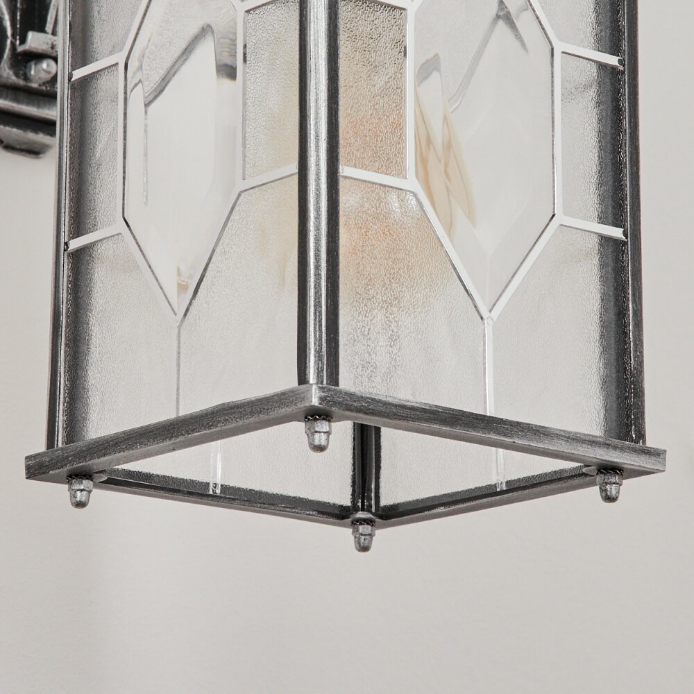 Talca Applique da esterno Nero, Argento, 1-Luce