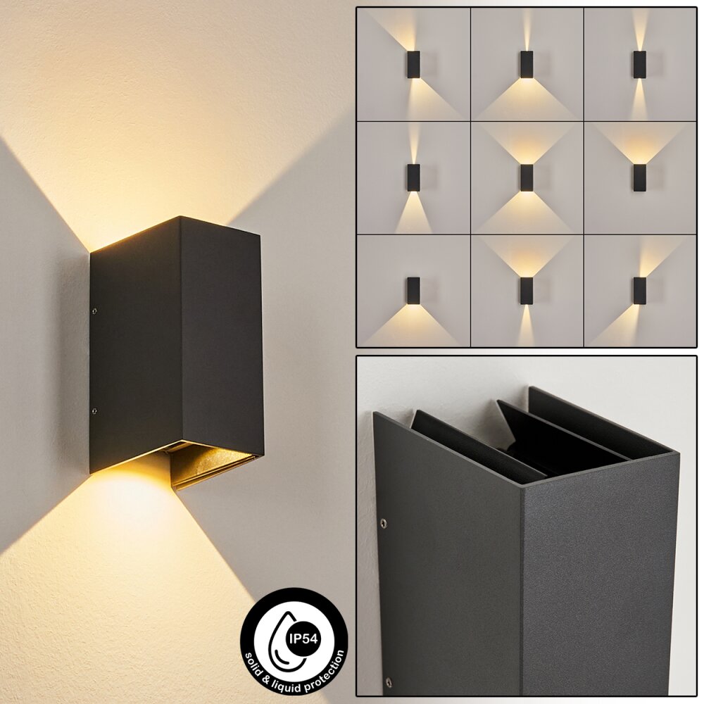 Hoods Applique da esterno LED Antracite, 2-Luci main product photo