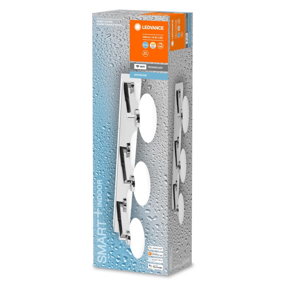 LEDVANCE Bathroom Plafoniera Argento, 1-Luce