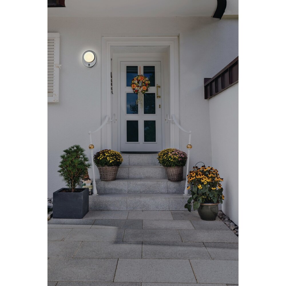 LEDVANCE ENDURA Applique da esterno Acciaio satinato, 1-Luce, Sensori di movimento main product photo