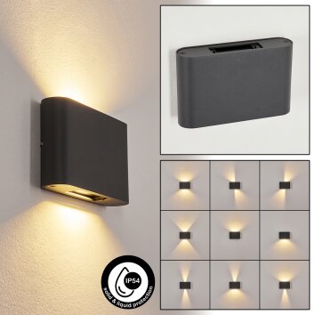 Trapatrapa Applique da esterno LED Antracite, 2-Luci