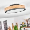 Salmi Plafoniera LED Antracite, Marrone, Aspetto del legno, 1-Luce