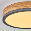 Salmi Plafoniera LED Antracite, Marrone, Aspetto del legno, 1-Luce