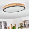 Salmi Plafoniera LED Antracite, Marrone, Aspetto del legno, 1-Luce