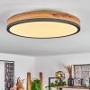 Salmi Plafoniera LED Antracite, Marrone, Aspetto del legno, 1-Luce