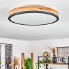 Salmi Plafoniera LED Antracite, Marrone, Aspetto del legno, 1-Luce