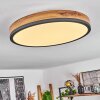 Salmi Plafoniera LED Antracite, Marrone, Aspetto del legno, 1-Luce