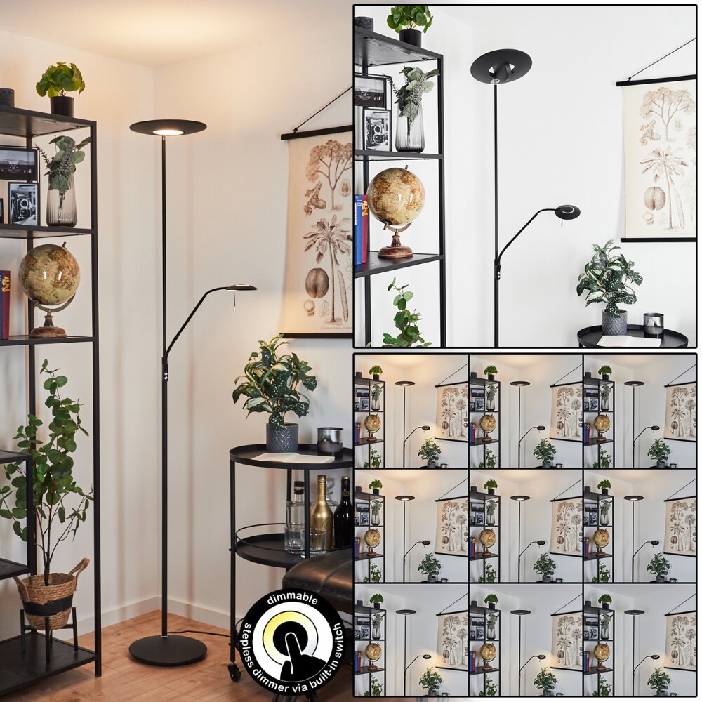Confluencia Lampada da terra LED Nero, 2-Luci main product photo