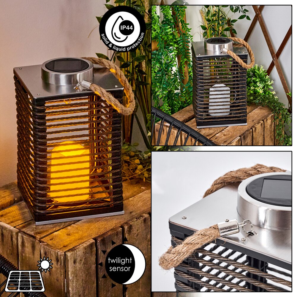 Emboque Lampada da tavolo solare LED Marrone, Écru, Nichel opaco, Nero, 1-Luce main product photo
